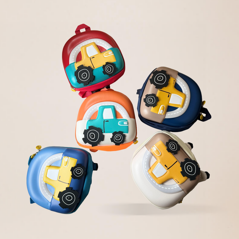 Car-Themed 3D Kids Backpack